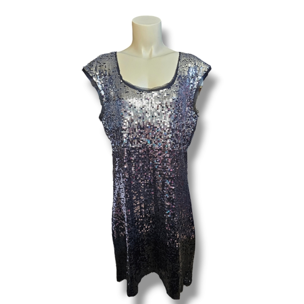 White house black market ombre sequined dress. XL